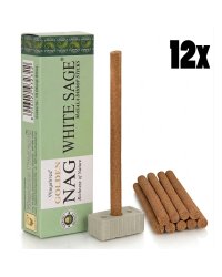 KADZIDEŁKA Dhoop Vijayshree Hurt 12szt - Biała Szałwia