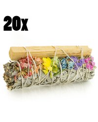 Biała szałwia Kalifornijska Salvia Apiana i Sinuata i Palo Santo - 7 chakra