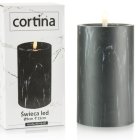 Świeca Led Cortina 15cm - Marmurek Czarny