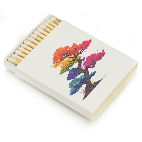 Zapałki dekoracyjne z motywem drzewa bonsai 